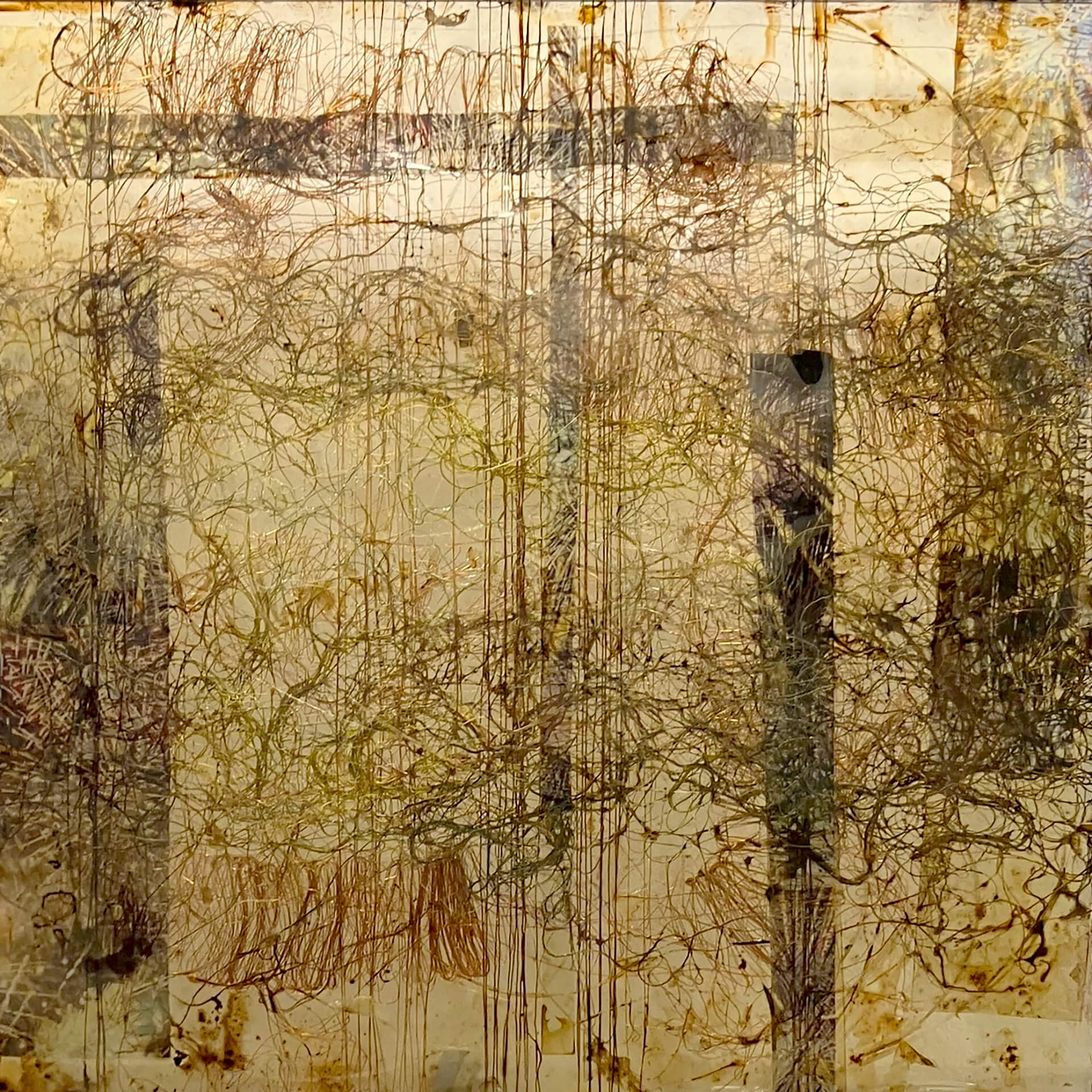 Balogh Edit kárpitművész kiállítása Párkány - Transzparencia I.; installáció