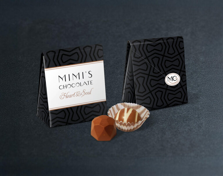 Tóth Judit – Illés Orsolya: Mimi’s Chocolate Bon-Bon – prémium csomagolás; digitális grafika