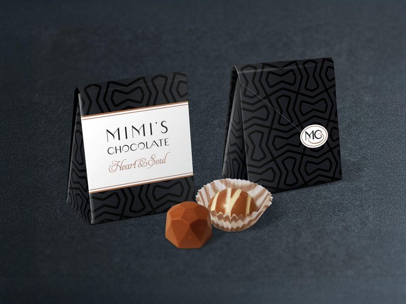 Tóth Judit – Illés Orsolya: Mimi’s Chocolate Bon-Bon – prémium csomagolás; digitális grafika